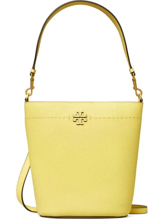 Tory Burch Handbags - Tory Burch McGraw Leather Bucket Bag Vintage Yellow NWT FLAW